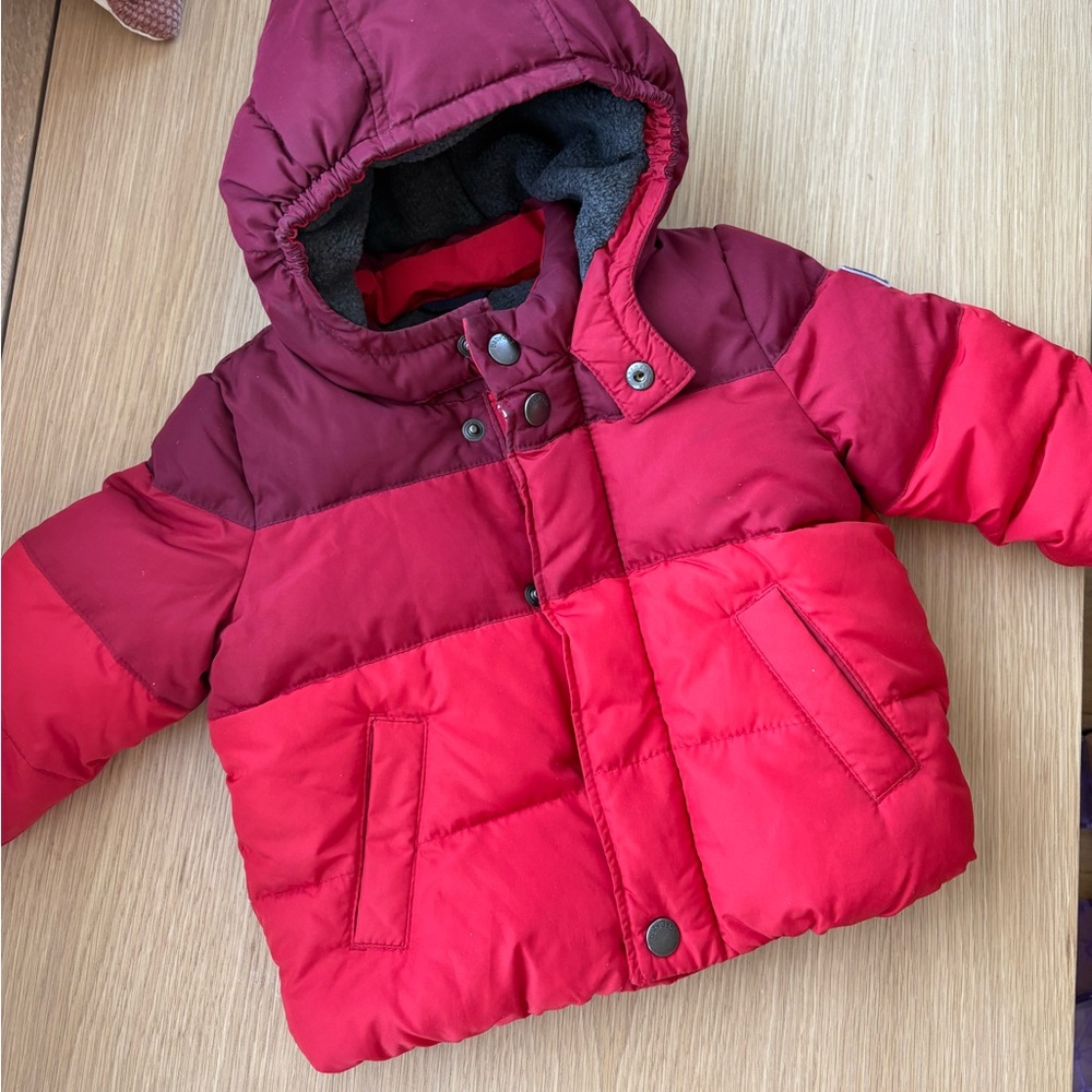 ❗️🍒 Red and Burgundy Hooded Puffer Jacket 🍒❗️